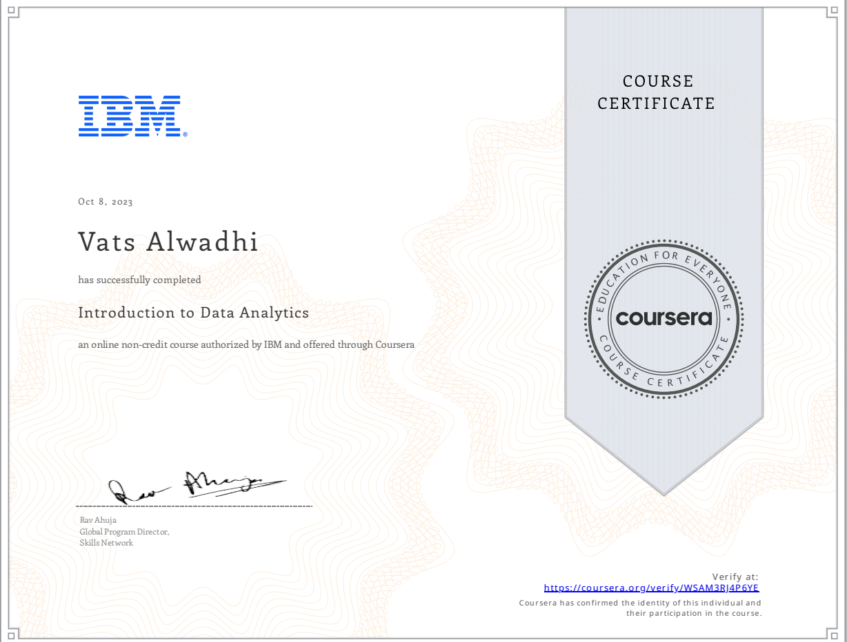 Coursera Certification